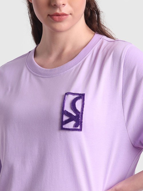 Benton Purple Half Sleeve T-Shirt05