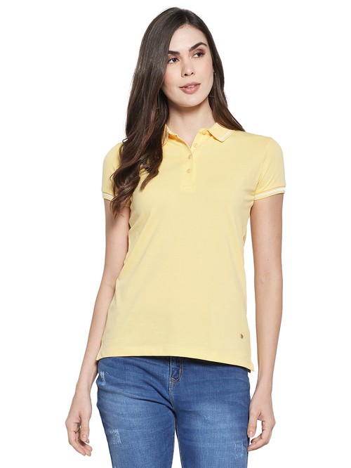 Yellow Monte Carlo Cotton Polo T-Shirt01