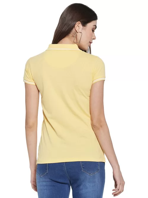 Yellow Monte Carlo Cotton Polo T-Shirt02
