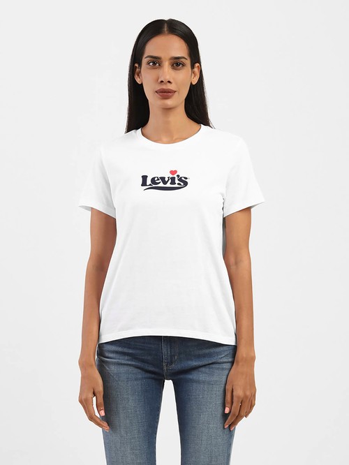 Levis white printed short-sleeved T-shirt01