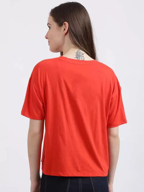 Zinc London Red Short Sleeve Doll Print T-Shirt02