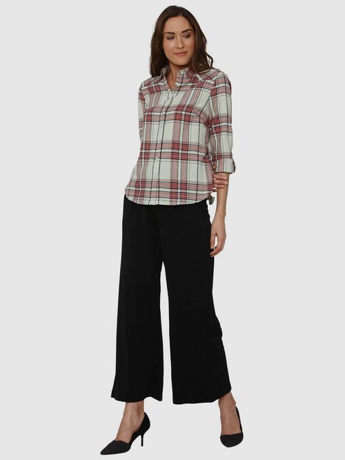 Vero Moda cotton checkered shirt for women, model Wsh-1003