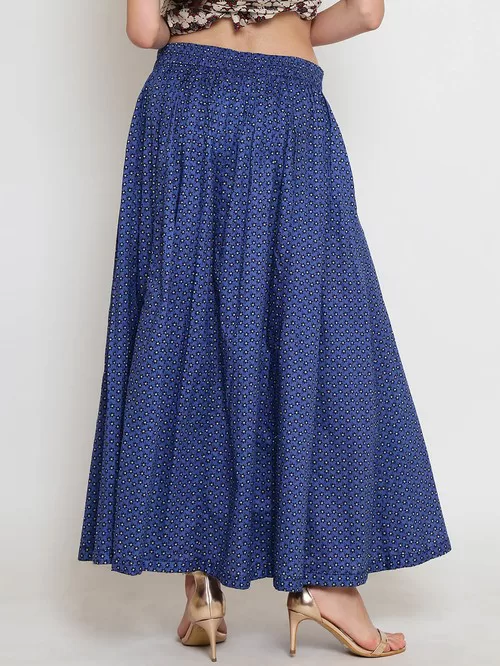 Sera blue patterned skirt2