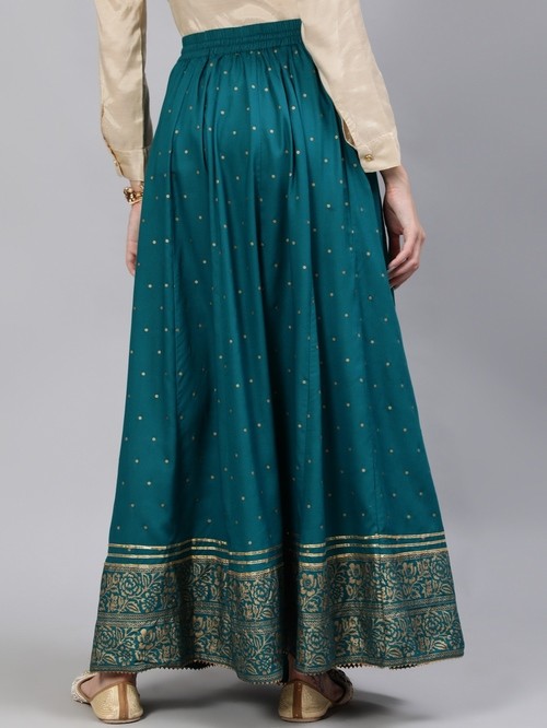 Jaipur blue spotted skirt2