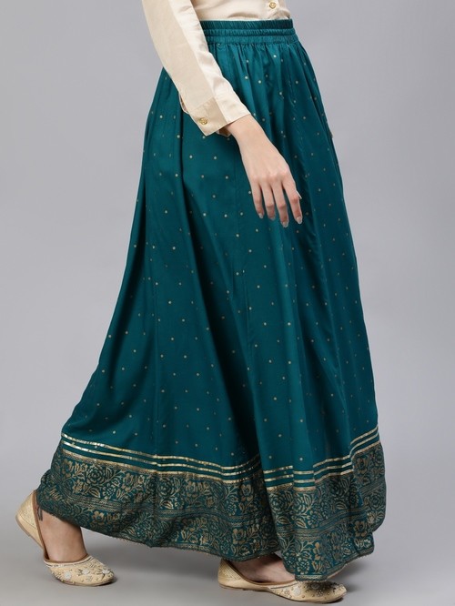 Jaipur blue spotted skirt3