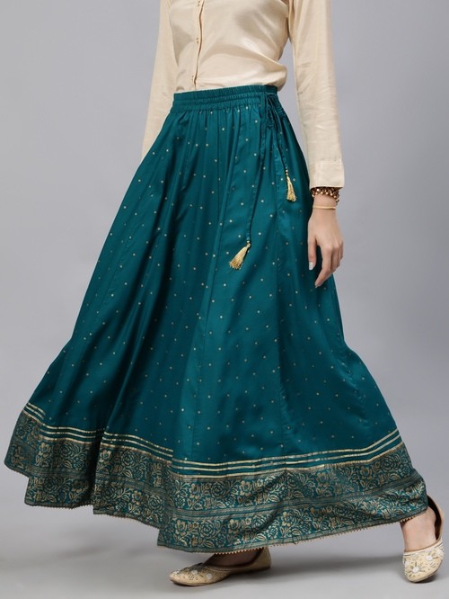 Jaipur blue spotted skirt4