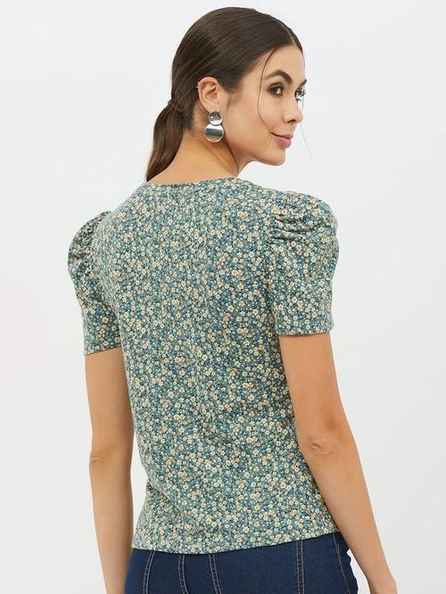 Harpa floral green blouse2