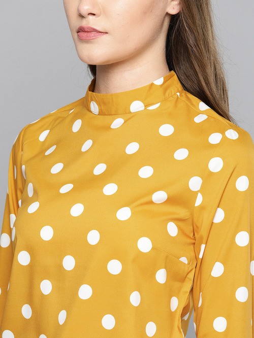 Harpa yellow polka dot blouse3
