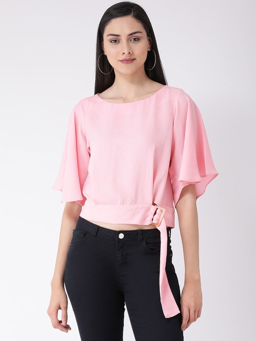 Latin Quarters pink plaid blouse1