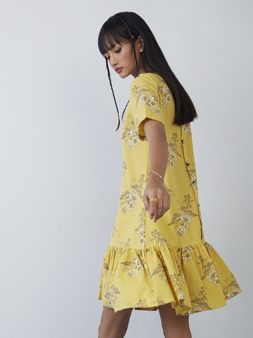 Bombay yellow floral dress2