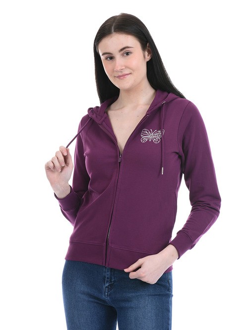 Purple sweatshirt with butterfly color design Pepe 01