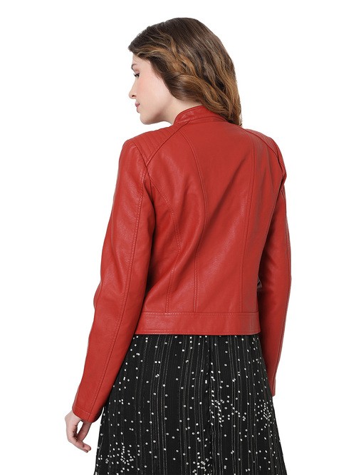 Varomoda red leather jacket2