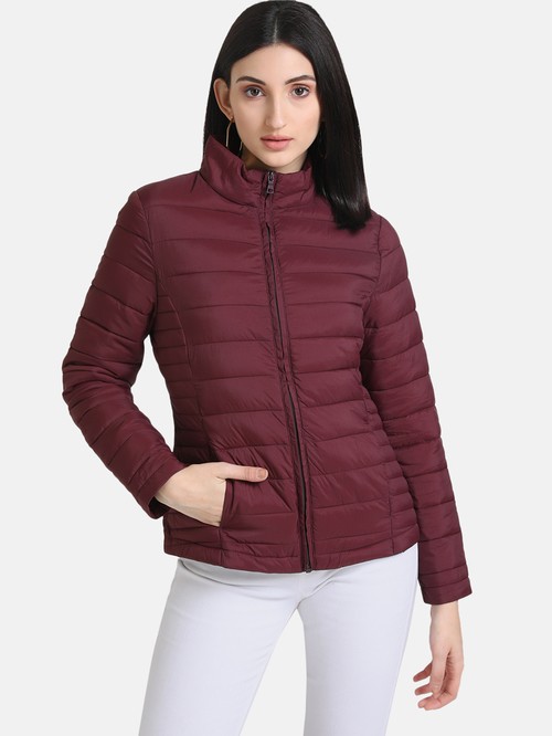 Kazo color burgundy jacket1