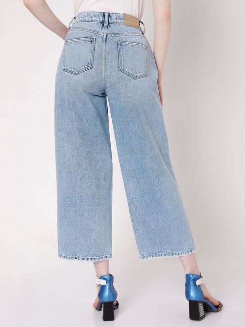 Veromoda wide leg blue jeans2