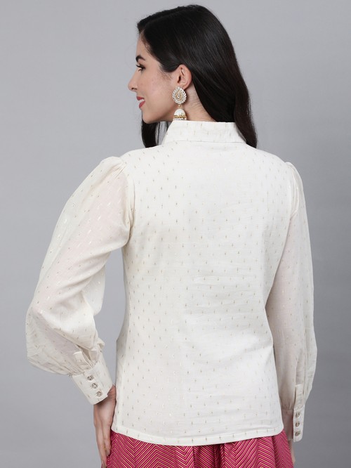 Jaipur long sleeve white blouse2