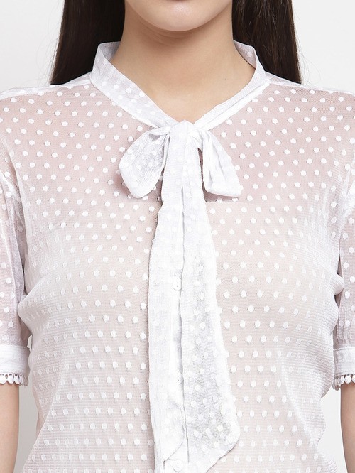 style-quotient white lace blouse