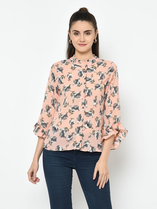 Latin Quarters floral pink blouse1