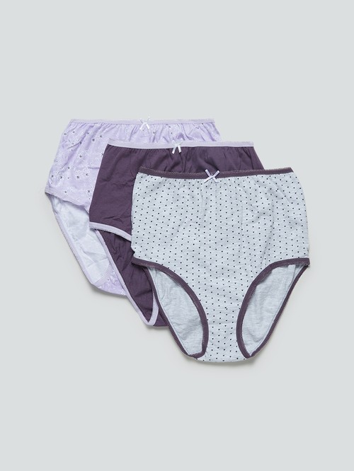 3piece panty in purple color by Wunderlove1