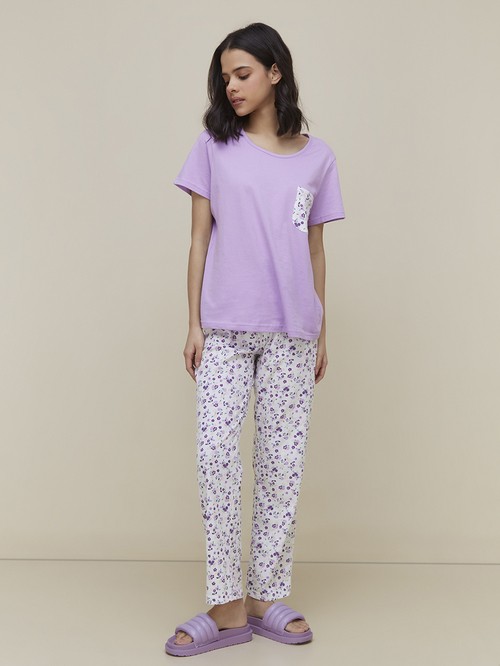 Wunderlove lilac pants blouse1