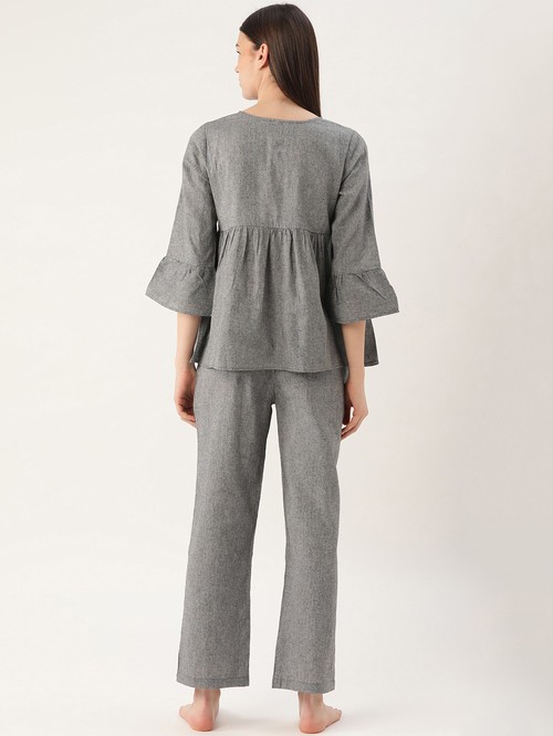 Cottin fab gray pants blouse2