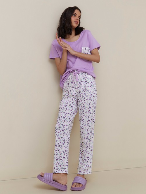 Wunderlove lilac pants blouse3
