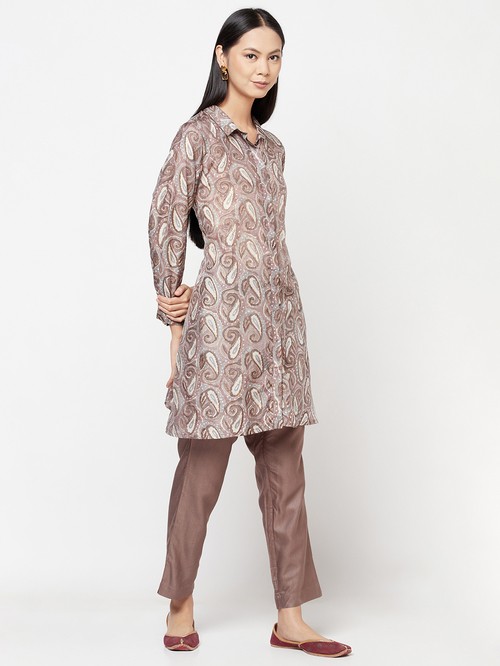 Fab India gray patterned tunic04
