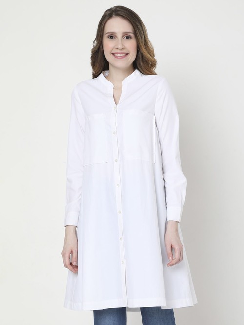 Veromoda colored white tunic button01